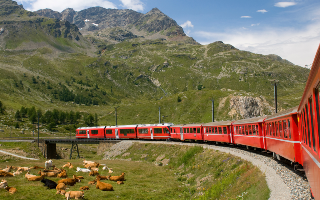 Hand your Ticket out! Tour on the Bernina Express red train! - Gadis ...